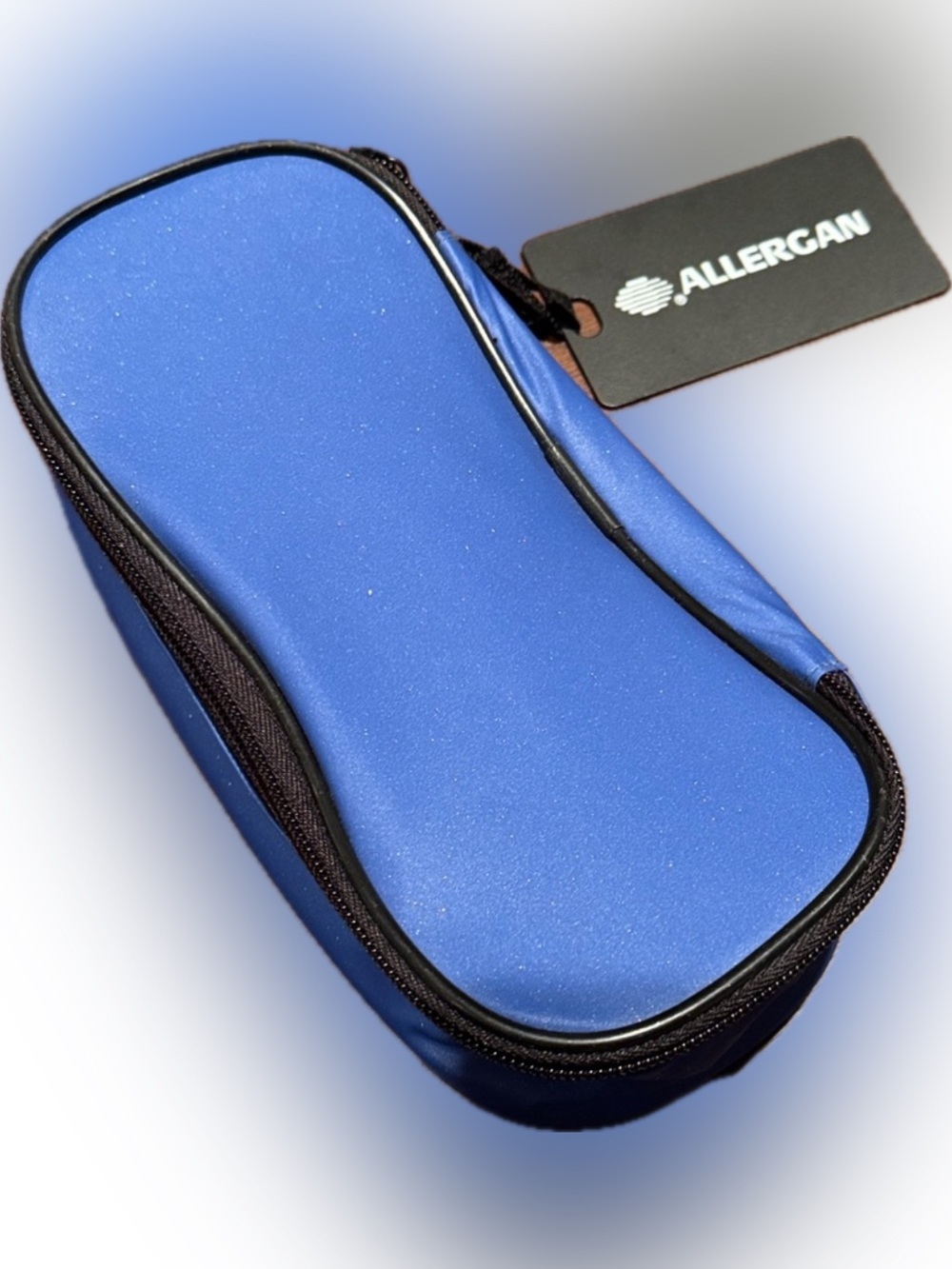 EUC UNISEX CASE Travel Pouch Soft Toiletries Electronics Glasses Blue ALLERGAN